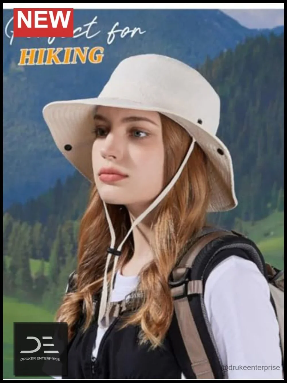 Wide Brim Sun Hat UPF 80+ Waterproof Foldable Lightweight Outdoor Hat